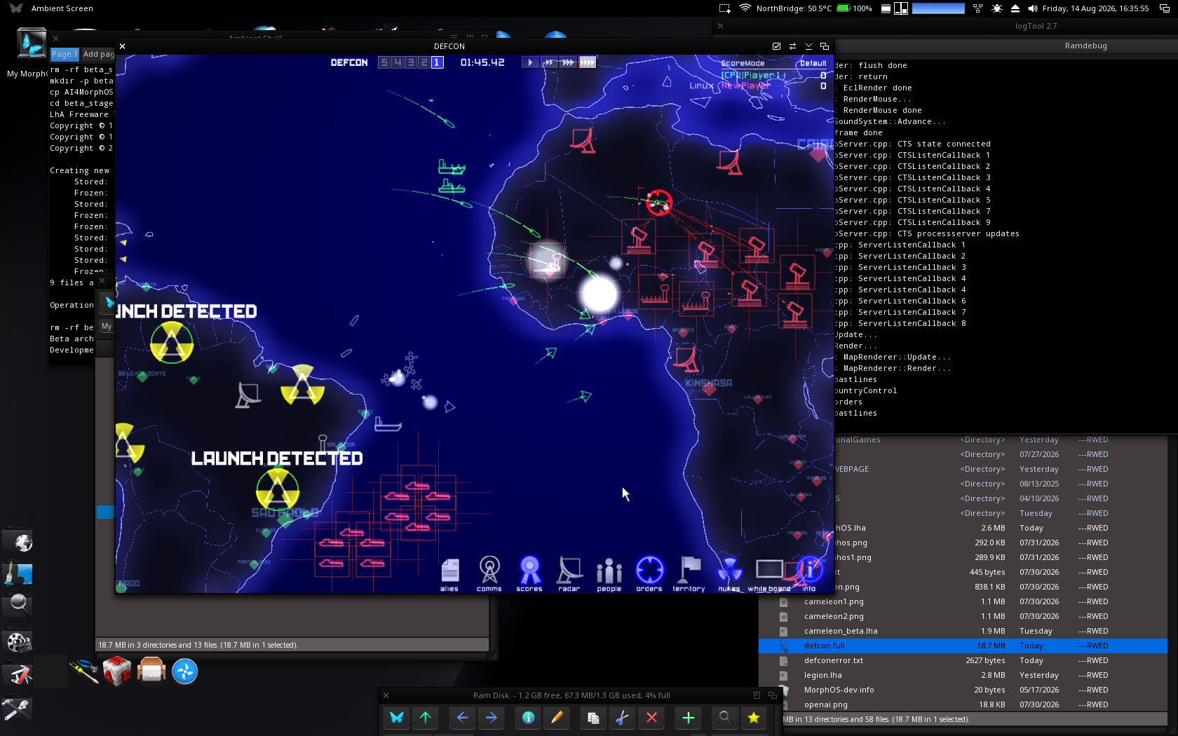 DEFCON on MorphOS