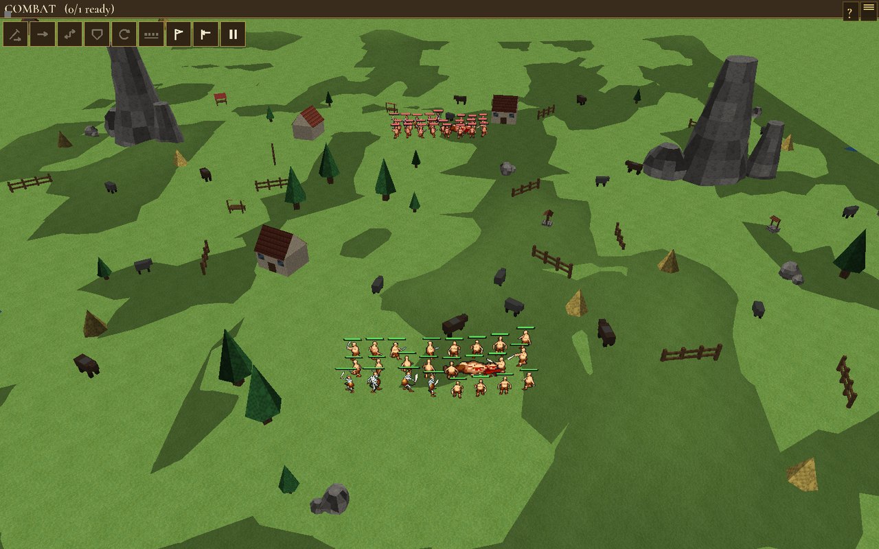 A battle in open country