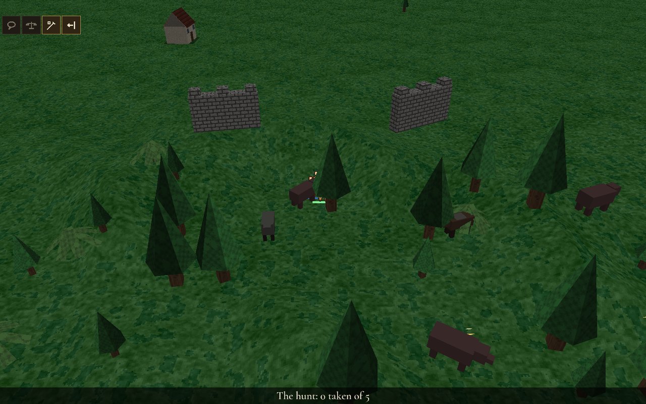 Hunting in the forest