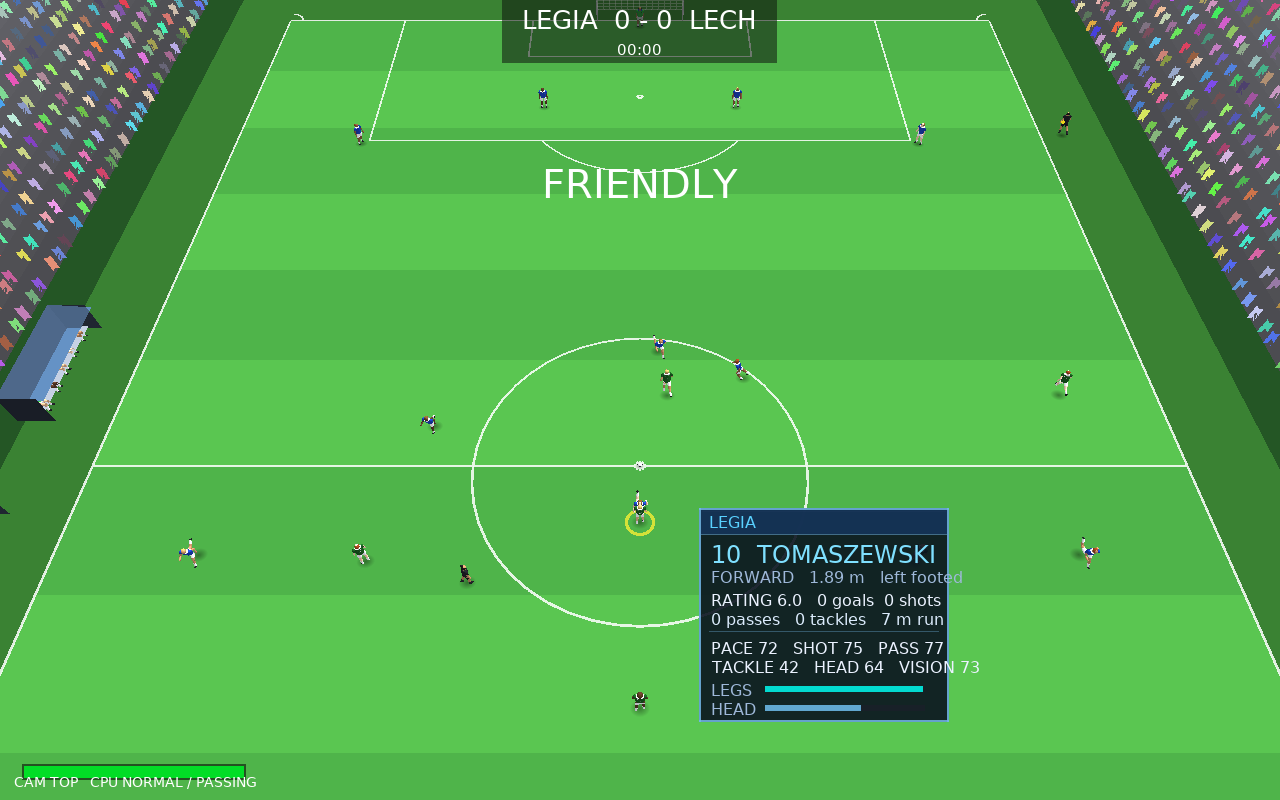 A player's card under the mouse pointer
