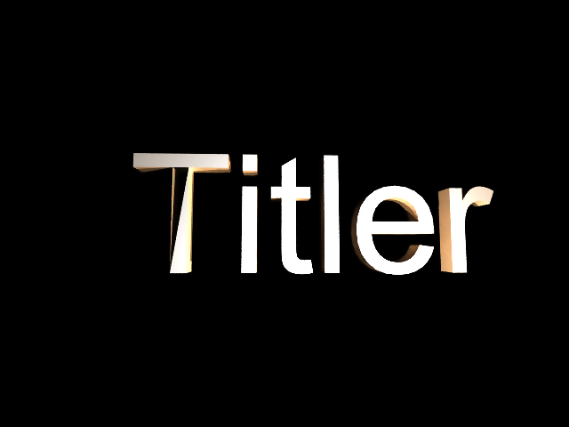Metallic 3D text